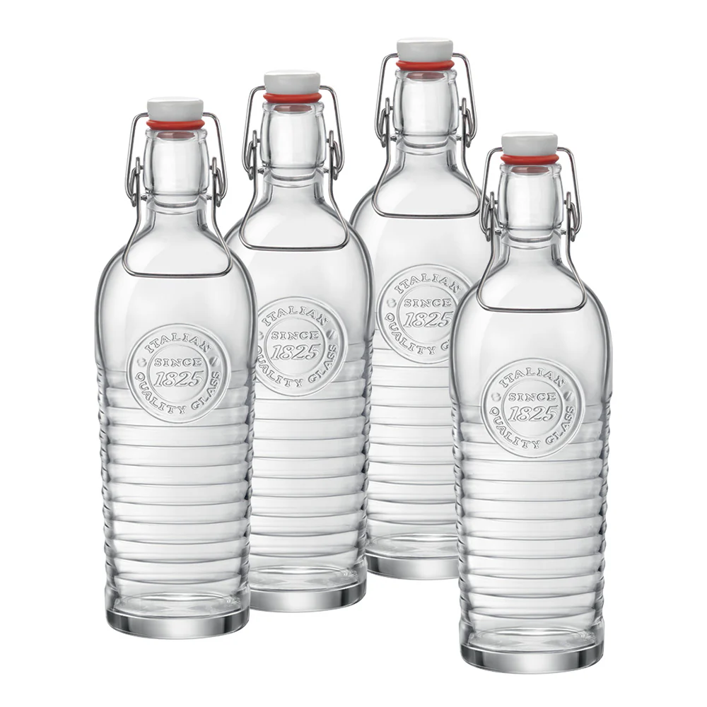 1.2 Litri - Officina 1825 Bottiglia in Vetro - Set 4 Pezzi