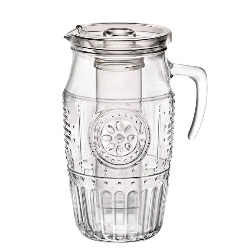 1,8 Litri - Romantic Caraffa in Vetro Con Tappo e Portaghiaccio