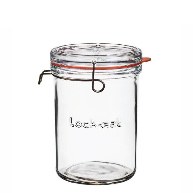 1 Litro - Lock Eat Terrina in Vetro - Set 6 Pezzi