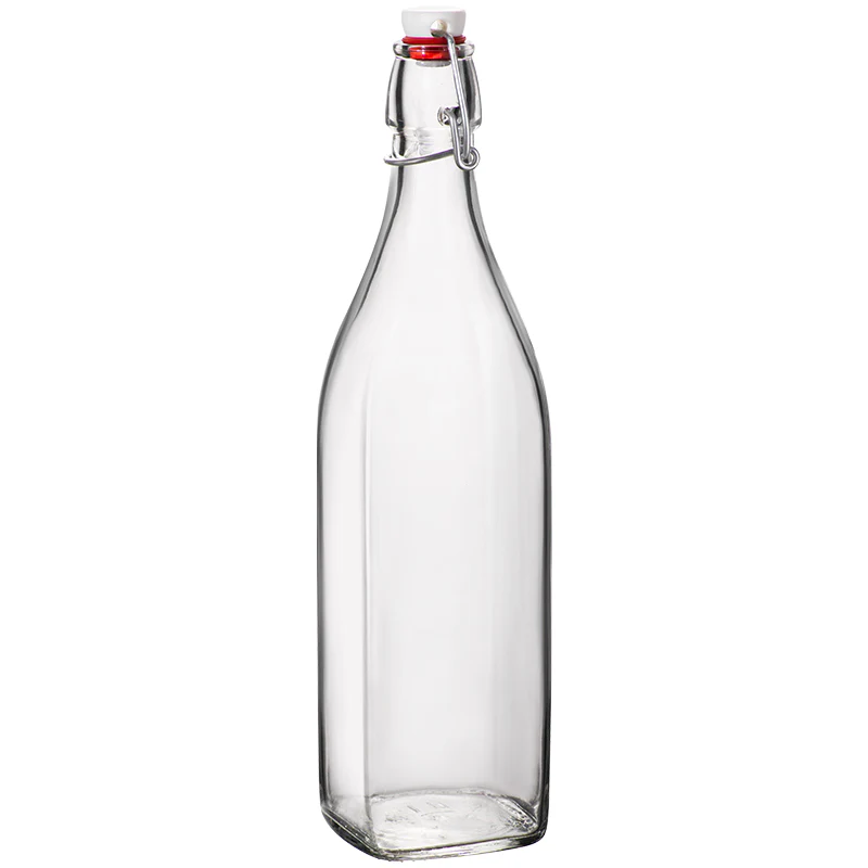 1 Litro - Swing Bottiglia Con Tappo in Vetro