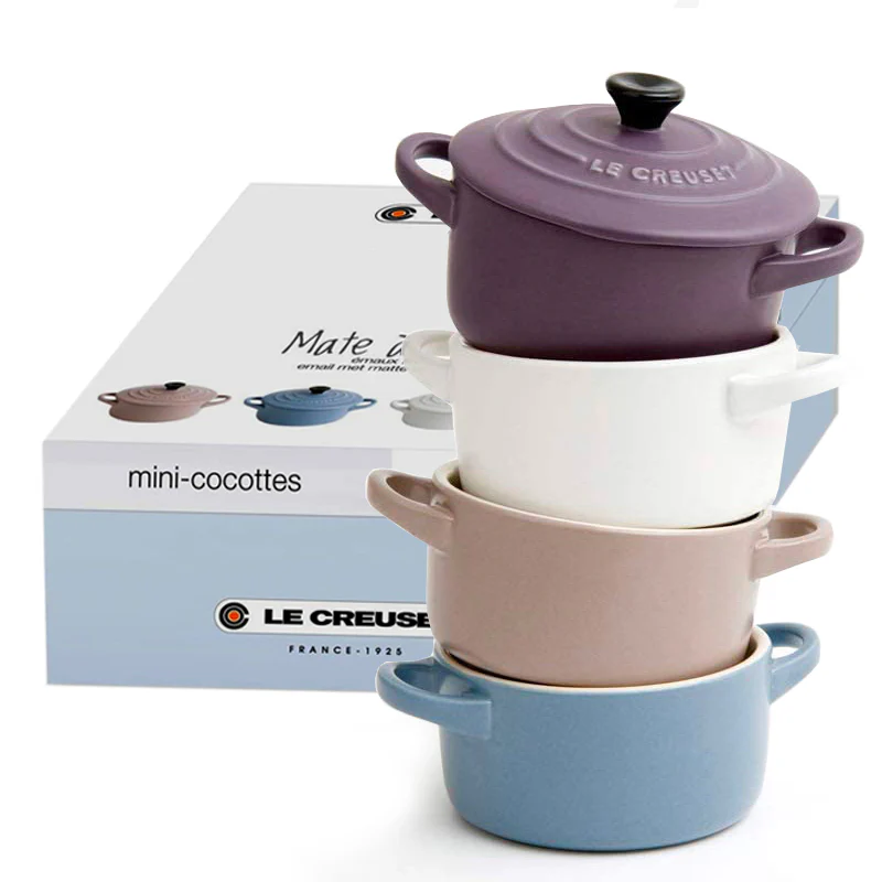 10 cm - Mini Cocotte Casseruola Rotonda In Gres Vetrificato - Set 4 Pz - Image 3