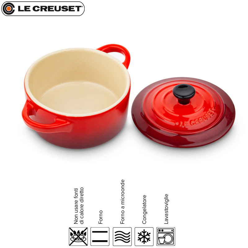 10 cm - Mini Cocotte Casseruola Rotonda In Gres Vetrificato - Set 4 Pz - Image 6