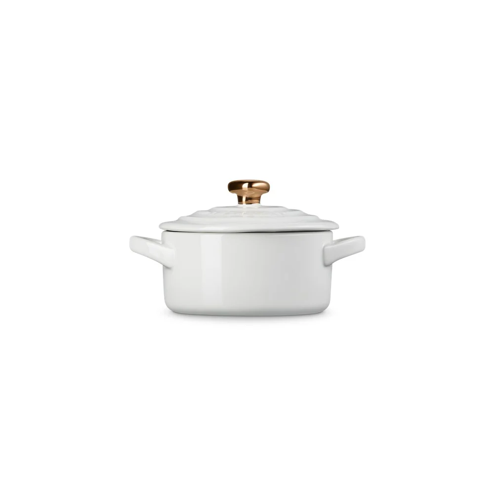 10 cm - Mini Cocotte Con Pomolo Cuore In Gres Vetrificato - Image 3