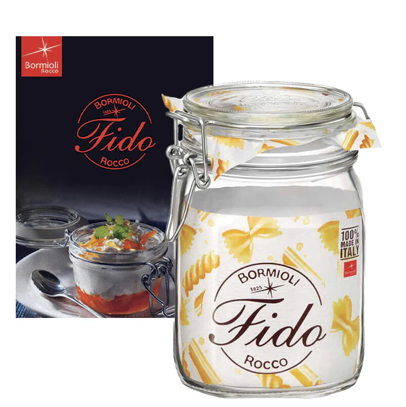100 cl - Fido Vasetto Ermetico In Vetro Con Ricettario Fido - Set 6 Pz - Image 2