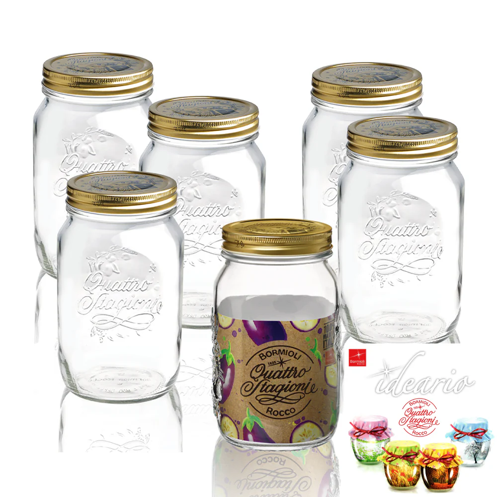 100 cl - Quattro Stagioni Vasetto Con Ricettario - Set 6 Pz