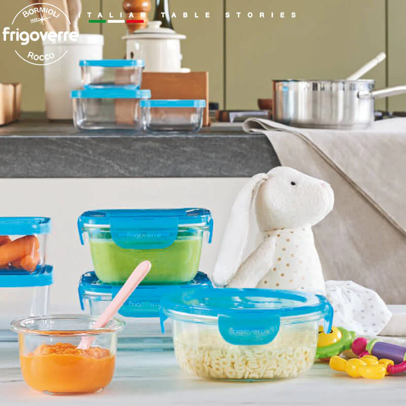 10x10 cm - Frigoverre Classic Contenitore Per Alimenti Quadrato - Set 3 Pz - Image 2