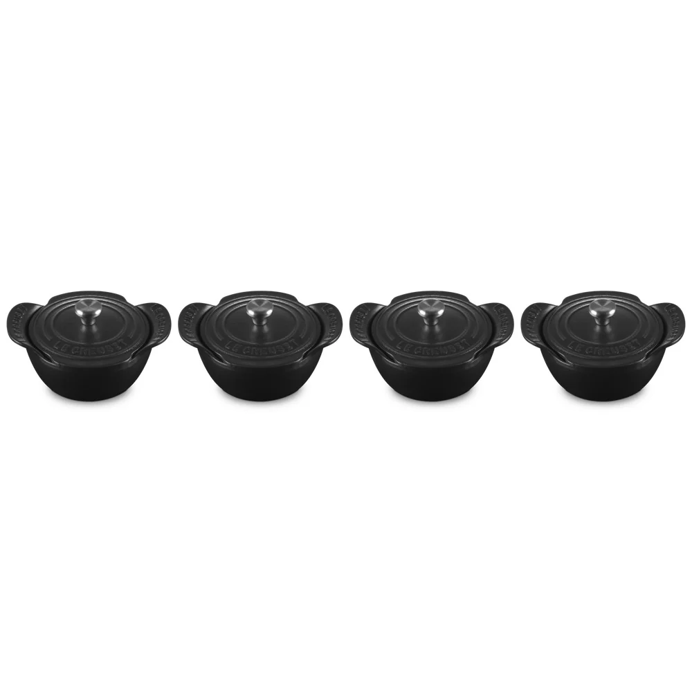 11 cm - Gourmand Mini Cocotte Con Coperchio In Ghisa Vetrificata Set 4 Pz - Image 2