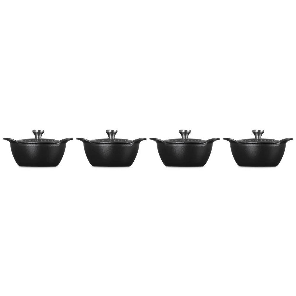 11 cm - Gourmand Mini Cocotte Con Coperchio In Ghisa Vetrificata Set 4 Pz - Image 3