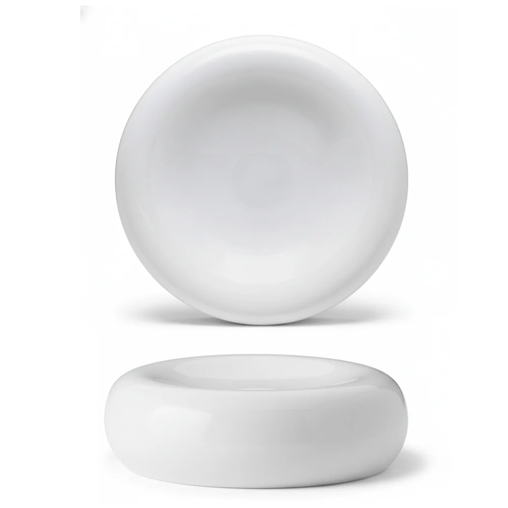 11 cm - Stone Piatto Presentazione Rotondo In Porcellana - Set 6 Pz