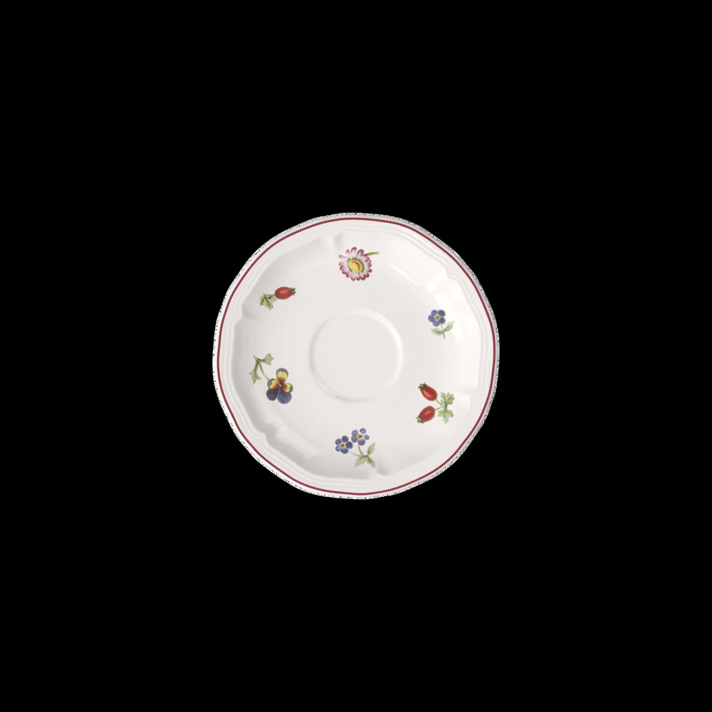 12.2 cm - Petite Fleur Piattino Tazzina Caffè In Porcellana Premium - Set 6 Pz - Image 2