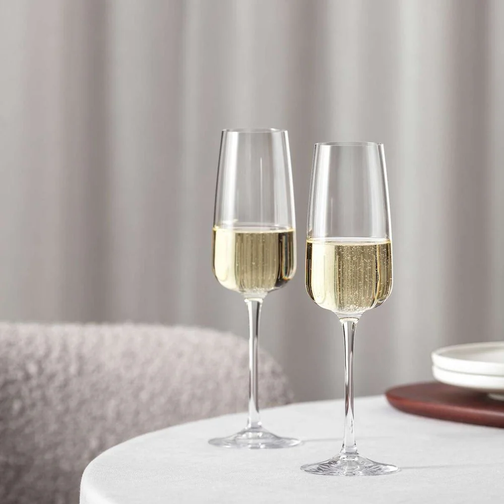 12 cl - Afina Calice Flute In Vetro Set 4 Pz - Image 3