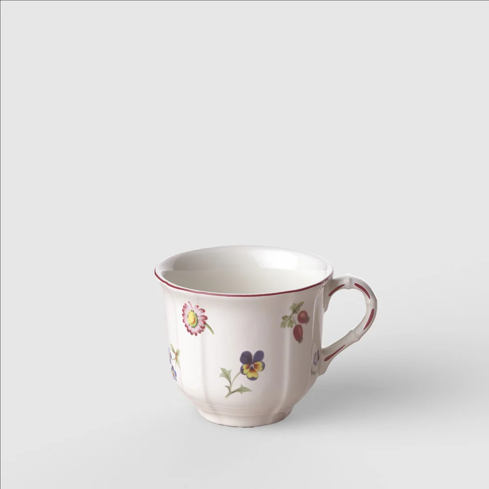 12 cl - Petite Fleur Tazzina Caffè In Porcellana Premium - Set 6 Pz
