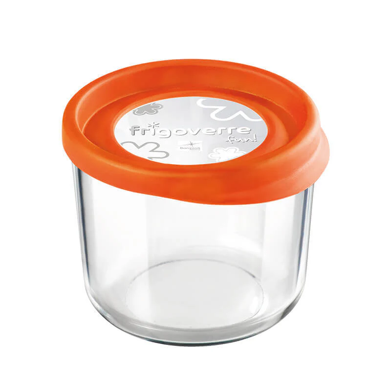 12 cm - Frigoverre Fun Contenitore Per Alimenti Rotondo In Vetro