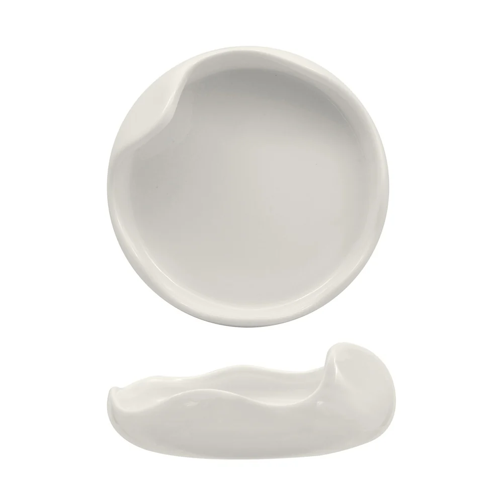 12 cm - Selecta Organico Piatto Presentazione In Porcellana Set 6 Pz