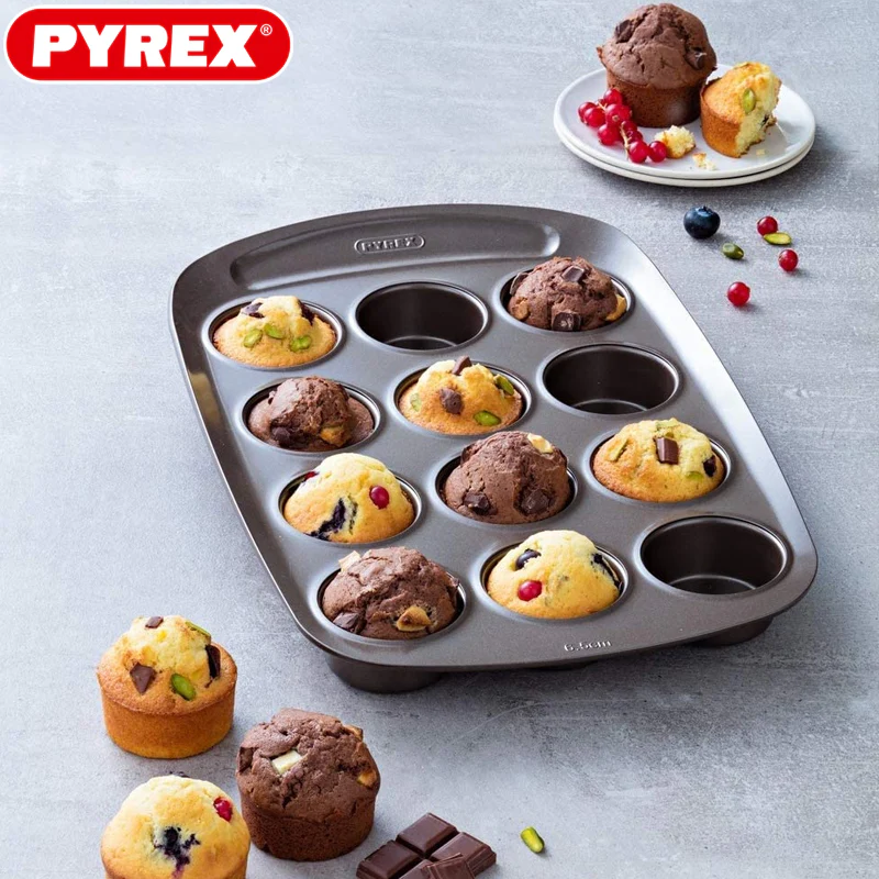 12 Forme Asimetria Stampo Muffin Antiaderente Con Presa Facile - Image 2