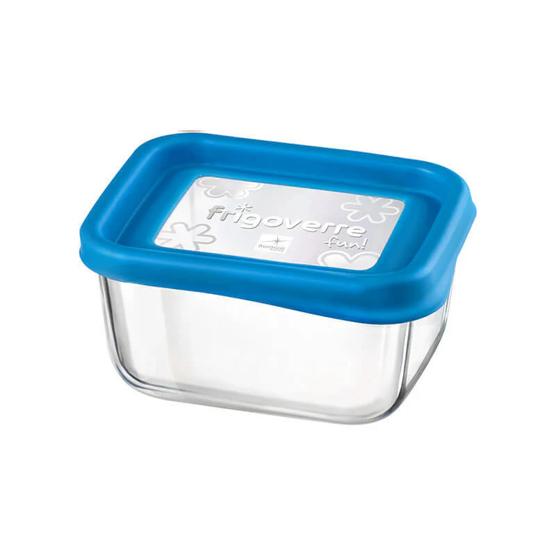 13x10 cm - Frigoverre Fun Contenitore Per Alimenti Rettangolare In Vetro