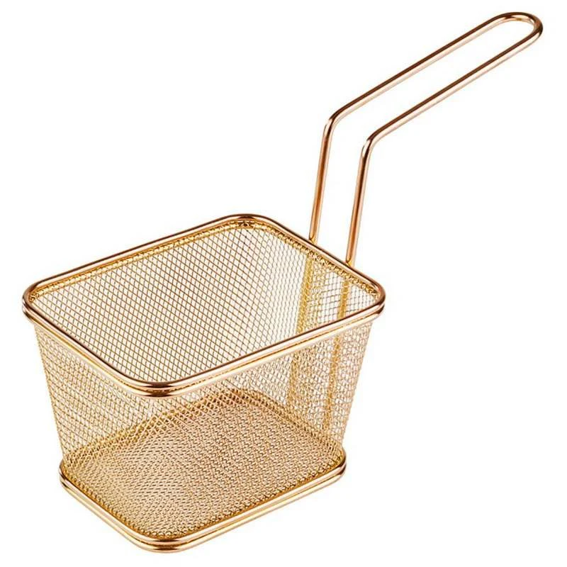 13x10 cm - Tableware Buffet & Display Cestello Porta Snack In Acciaio Inox - Image 4