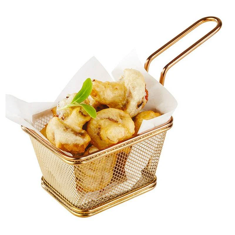 13x10 cm - Tableware Buffet & Display Cestello Porta Snack In Acciaio Inox - Image 5