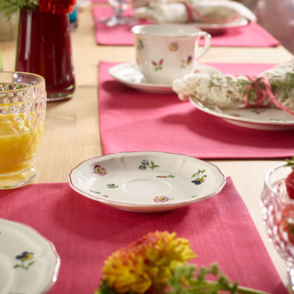 14.5 cm - Petite Fleur Piattino Tazza Tè In Porcellana Premium - Set 6 Pz - Image 3
