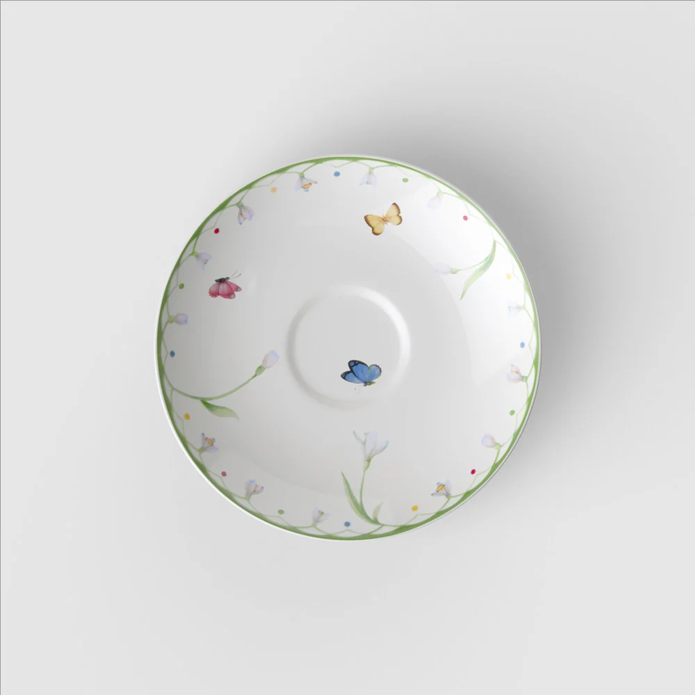 14.8 cm - Colorful Spring Piattino Tazzina Tè In Porcellana Premium - Set 6 Pz