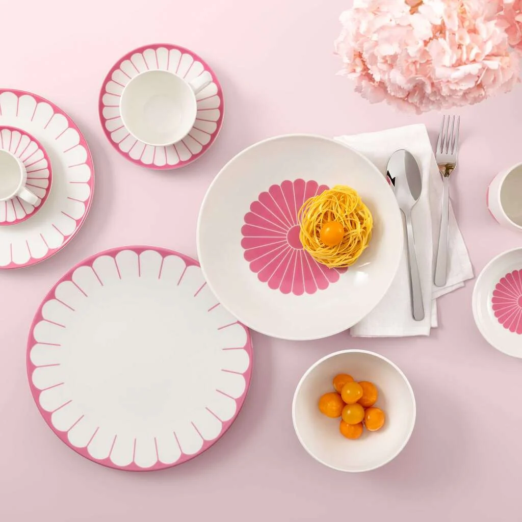 14.8 cm - Fleur Piattino Tazza Caffè In Porcellana Premium Set 6 Pz - Image 4