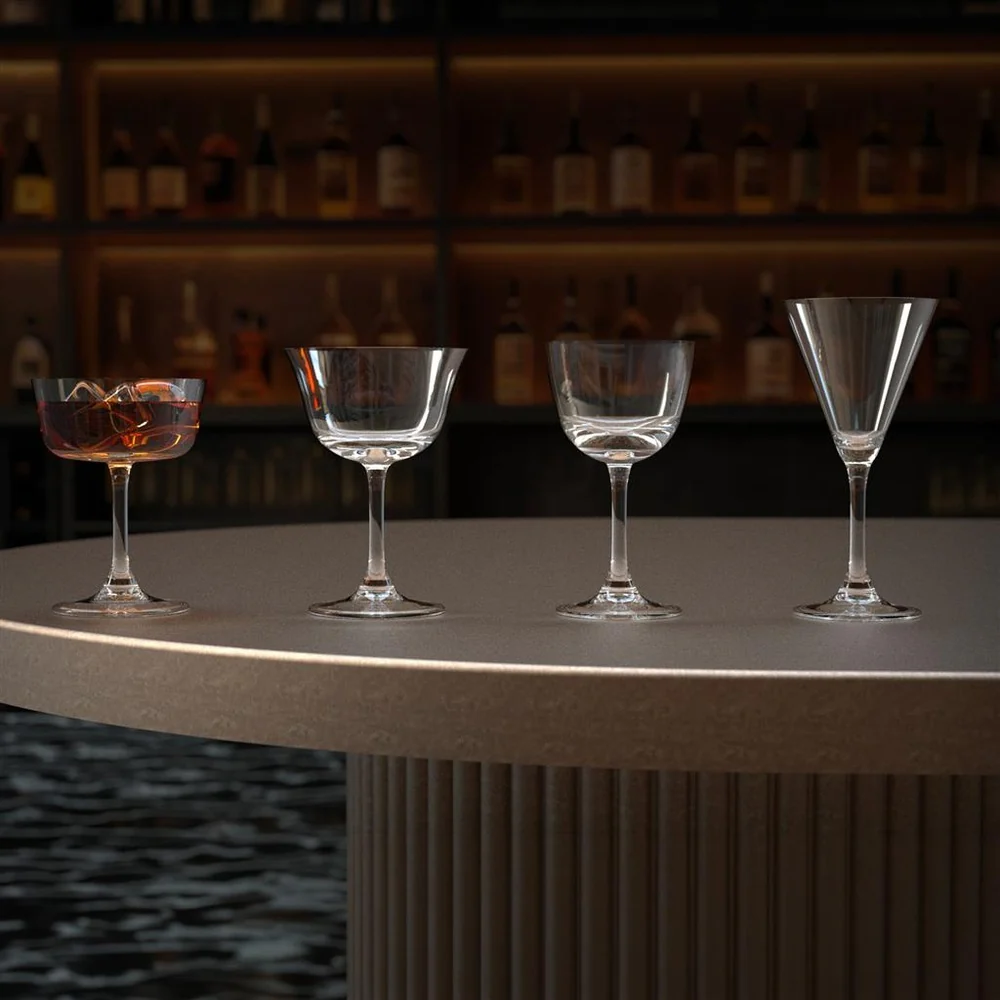 14 cl - Classic Bar Calice Cocktail Martini In Vetro Set 6 Pz - Image 2