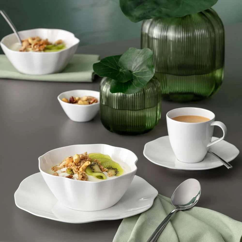 15.5 cm - Pura Piattino Tazza Tè In Porcellana Premium - Set 6 Pz - Image 4