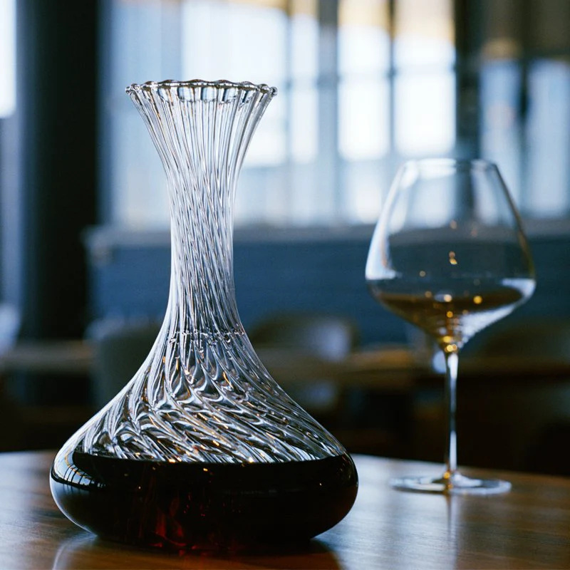 150 cl - Vertigo Decanter Vino In Vetro Cristallino Con Stopper AcrilicoTrasparente - Image 2
