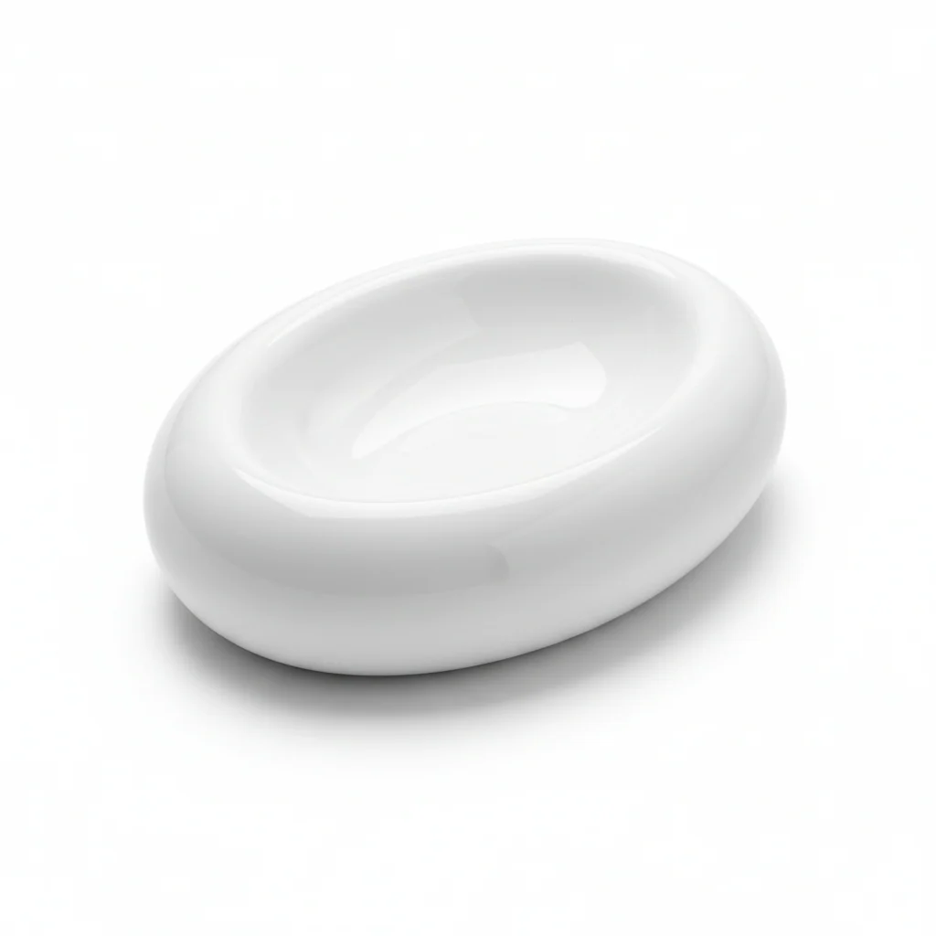 15x10 cm - Stone Piatto Presentazione Ovale In Porcellana - Set 6 Pz