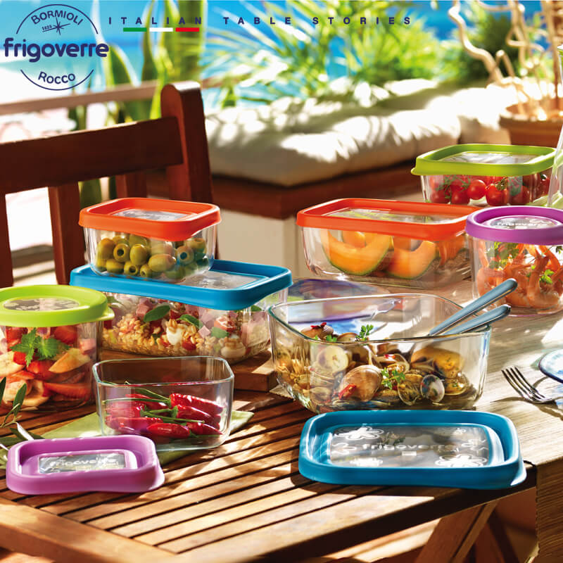 15x15 cm - Frigoverre Fun Contenitore Per Alimenti Quadrato In Vetro - Image 2
