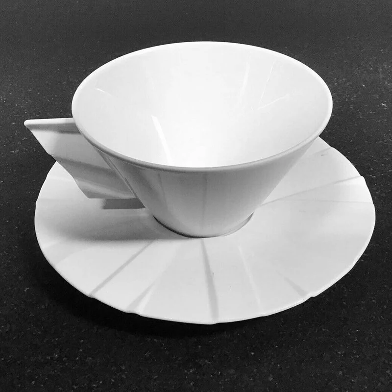 16.4 cm - Matrix Glaze Piattino Tazza Thé In Porcellana - Image 2