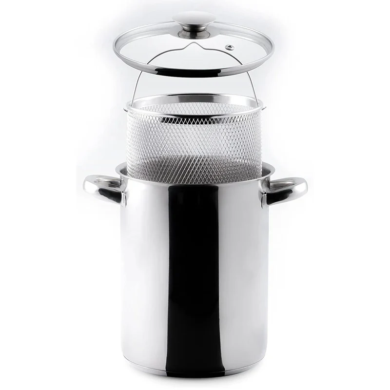 16 cm - La Divina ReInox Pentola Alta - Asparagera Con Coperchio In Acciaio Inox - Image 4