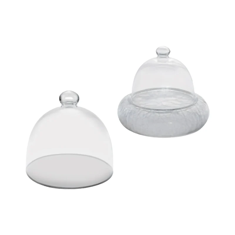 16 cm - Crackle Cloche In Vetro - Image 2
