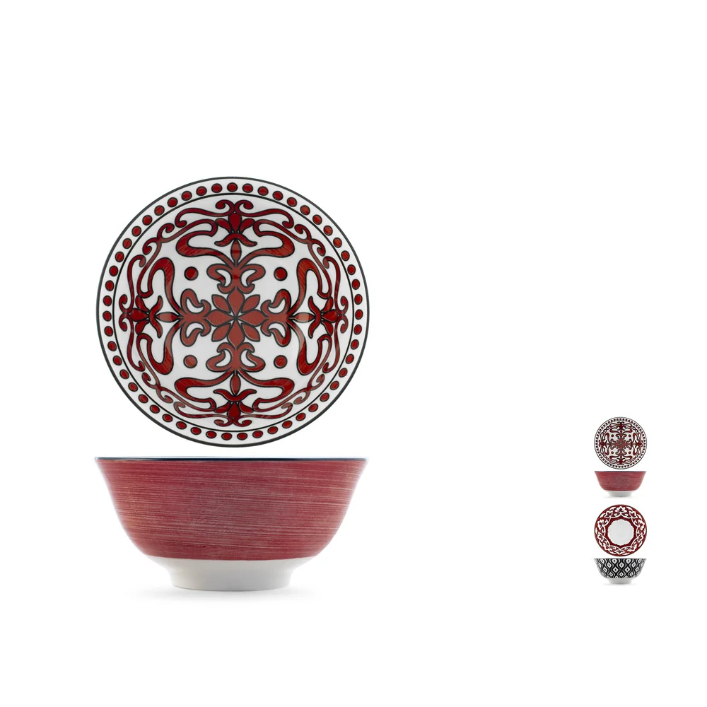 16 cm - Nomad Bruno Barbieri Coppa Poke Texture Assortite In Porcellana Premium - Set 6 Pz