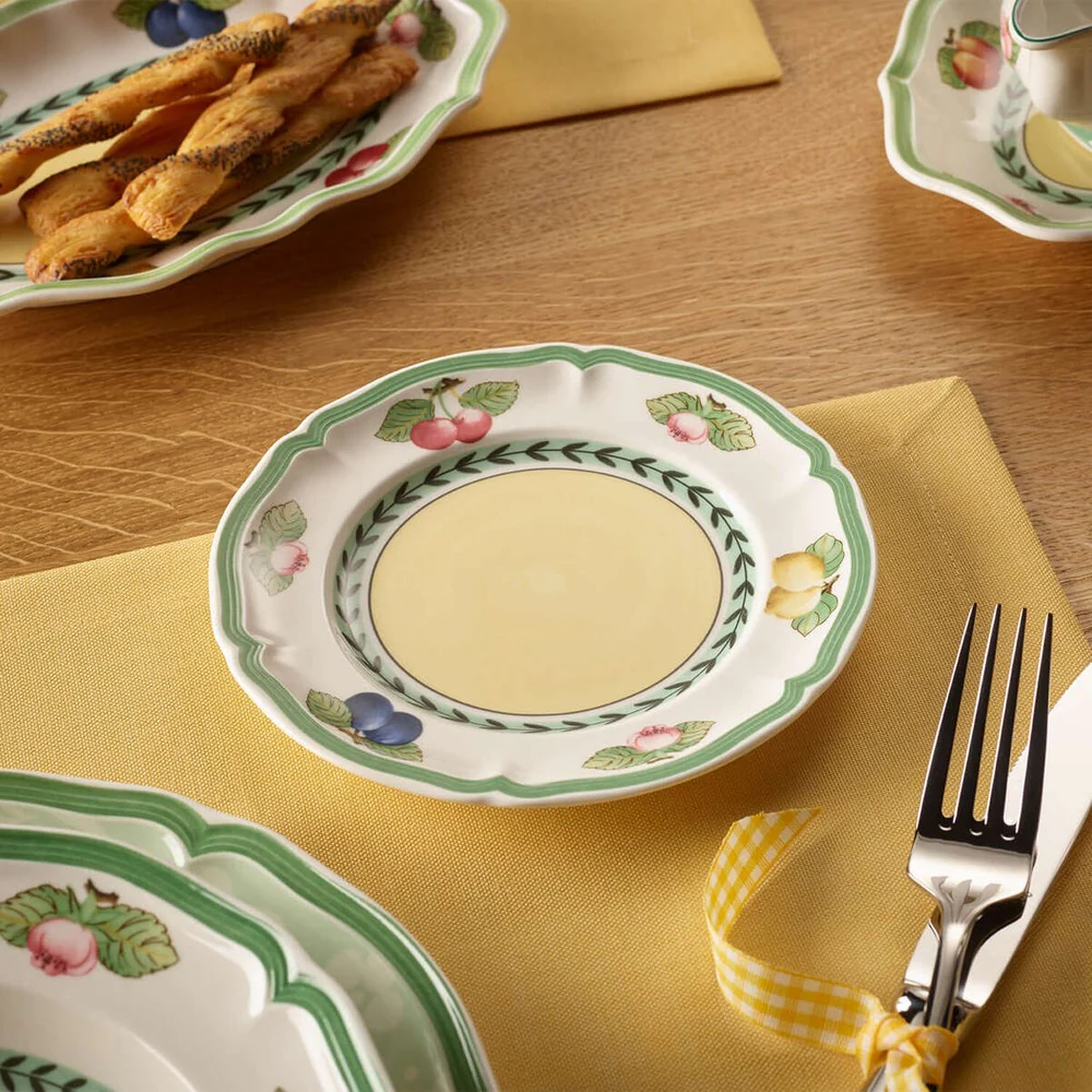 17.4 cm - French Garden Fleurence Piatto Pane In Porcellana Premium - Set 6 Pz - Image 2