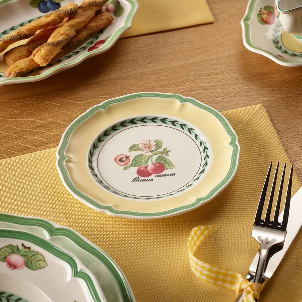 17.4 cm - French Garden Valence Piatto Pane In Porcellana Premium - Set 6 Pz - Image 2