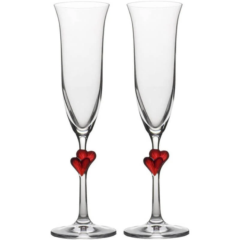 17.5 cl - L'Amour Calice Flute in Vetro - Set 2 Pezzi