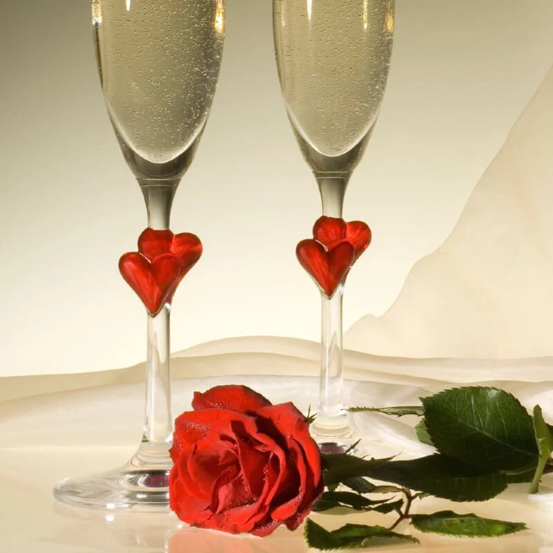 17.5 cl - L'Amour Calice Flute in Vetro - Set 2 Pezzi - Image 2