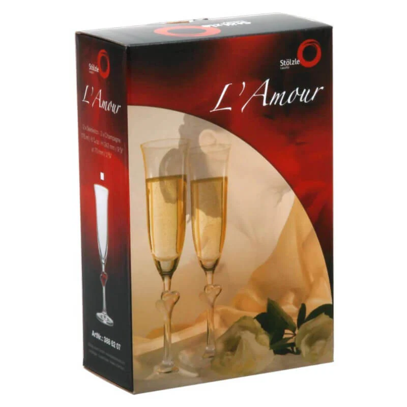 17.5 cl - L'Amour Calice Flute in Vetro - Set 2 Pezzi - Image 3