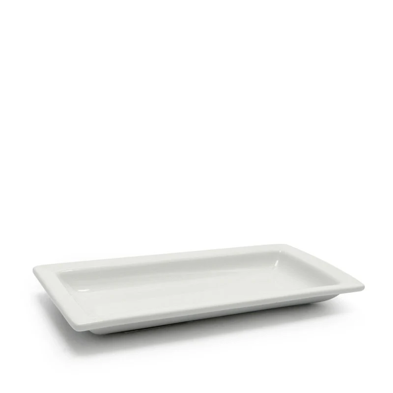17.8x8.7 cm - Justwhite Piatto Presentazione Rettangolare In Porcellana - Set 6 Pz - Image 2