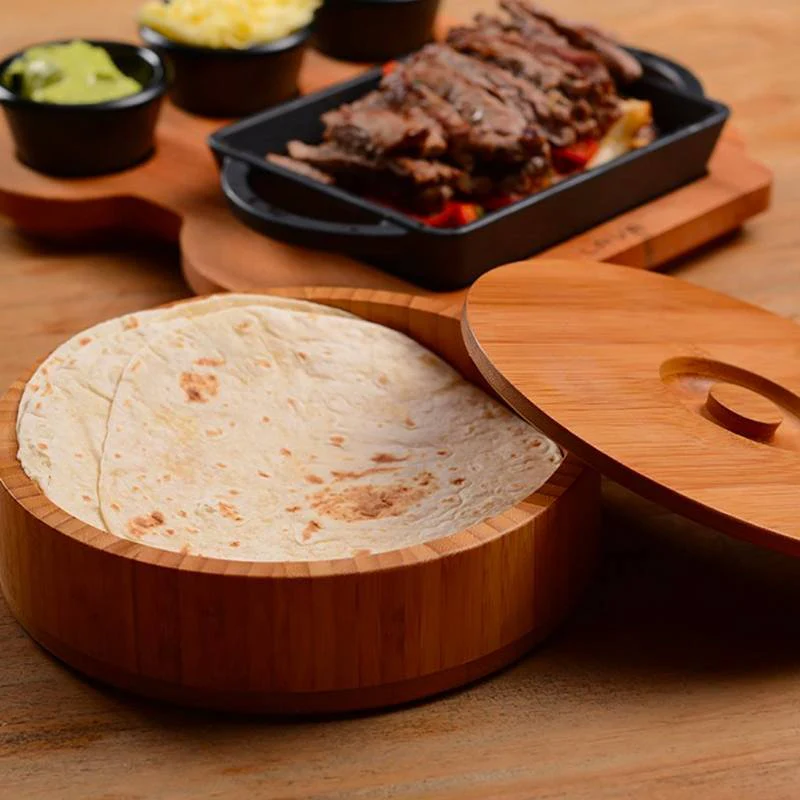19 cm - Contenitore Tortillas In Legno - Image 2