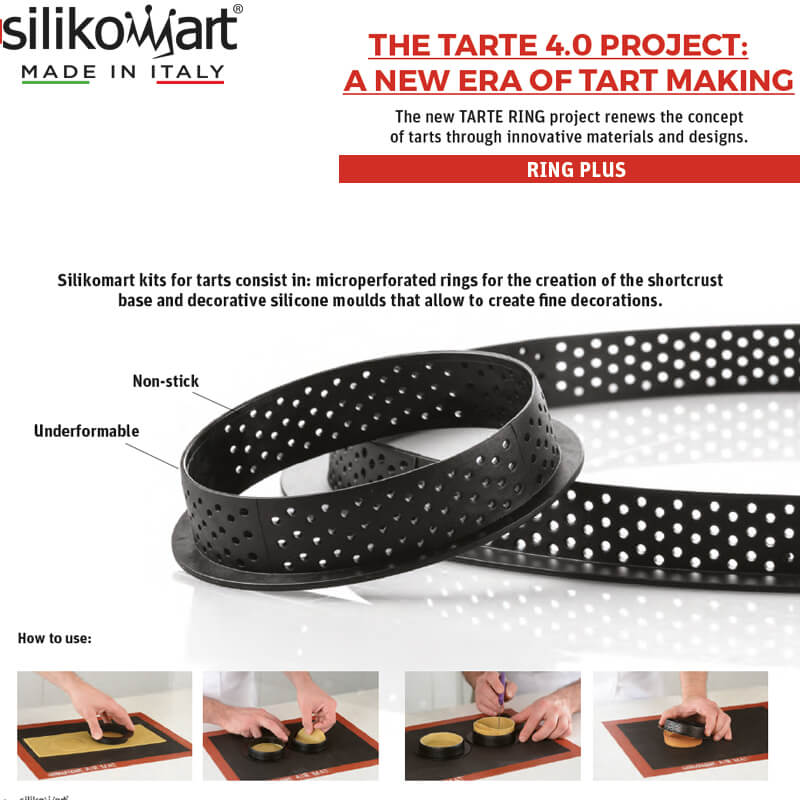 19 cm - Tarte Ring Stampo Anello Microforato Antiaderente In Silicone - Image 3