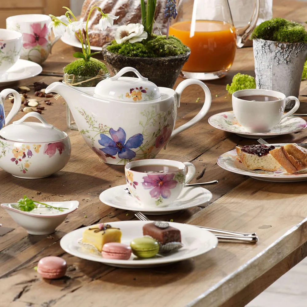 19 cm - Mariefleur Gris Basic Piattino Tazza Cappuccino In Porcellana Premium - Set 6 Pz - Image 3