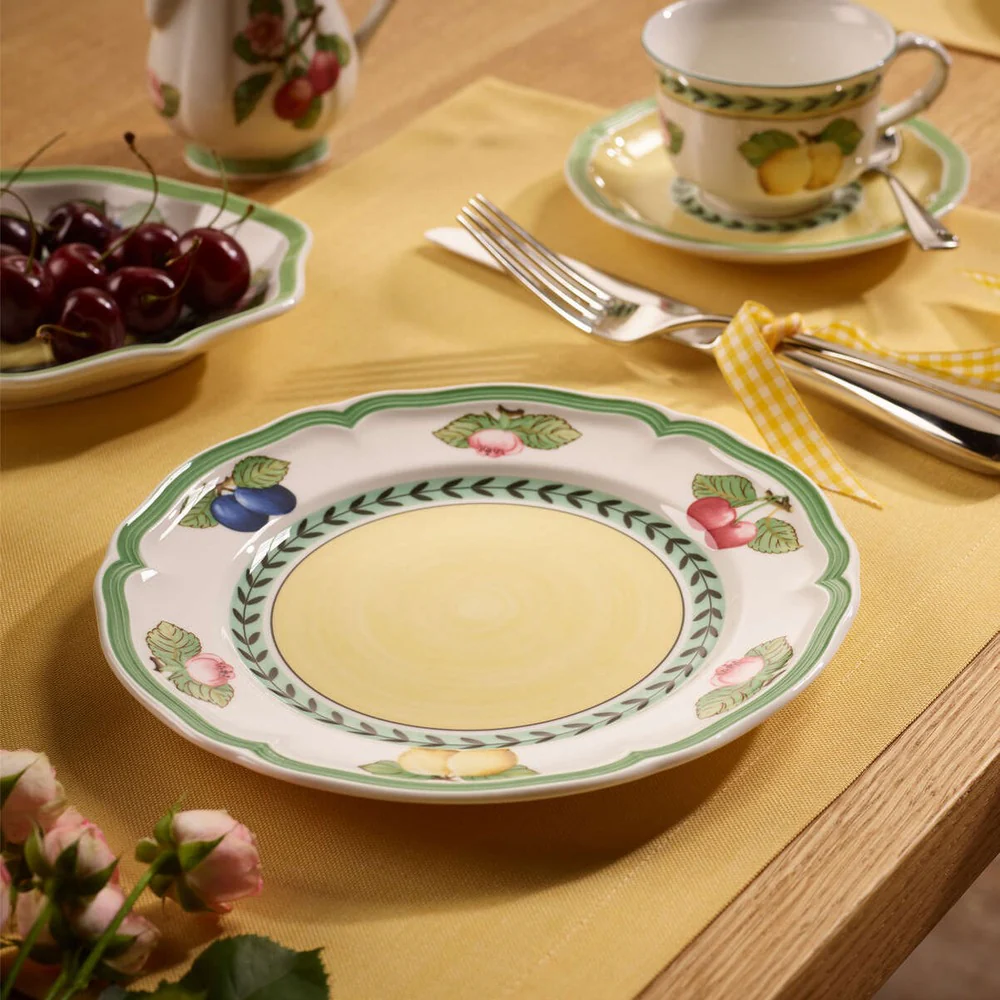 20.7 cm - French Garden Fleurence Piatto Dessert In Porcellana Premium - Set 6 Pz - Image 2