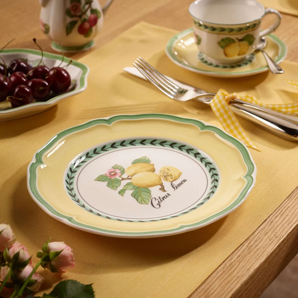20.7 cm - French Garden Valence Piatto Dessert In Porcellana Premium - Set 6 Pz - Image 2