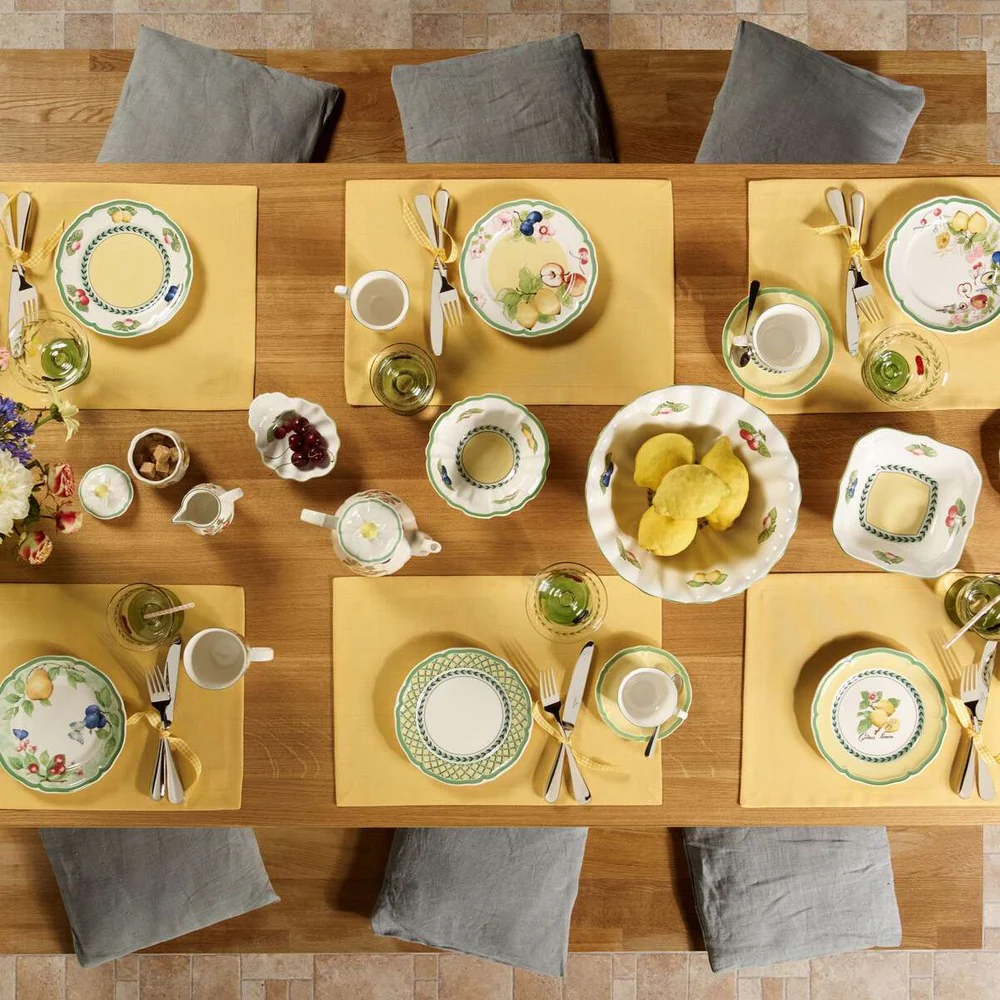 20.7 cm - French Garden Valence Piatto Dessert In Porcellana Premium - Set 6 Pz - Image 3