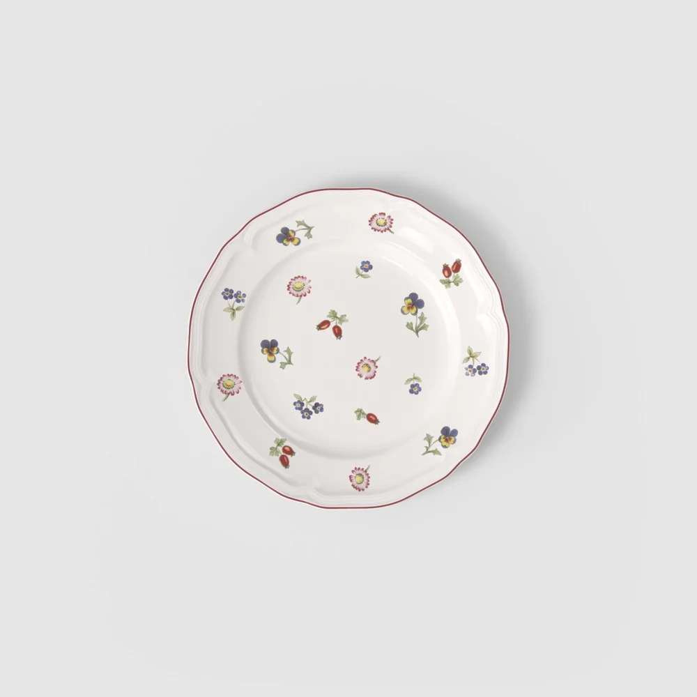 20.7 cm - Petite Fleur Piatto Dessert In Porcellana Premium - Set 6 Pz