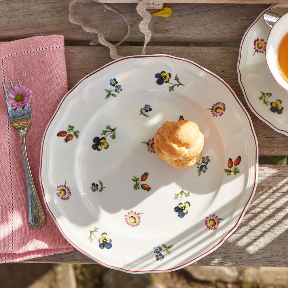 20.7 cm - Petite Fleur Piatto Dessert In Porcellana Premium - Set 6 Pz - Image 3
