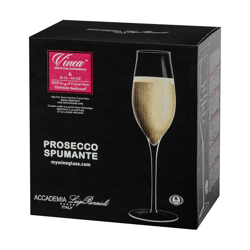 20 cl - Vinea Calice Flute in Vetro - Set 6 Pezzi - Image 4