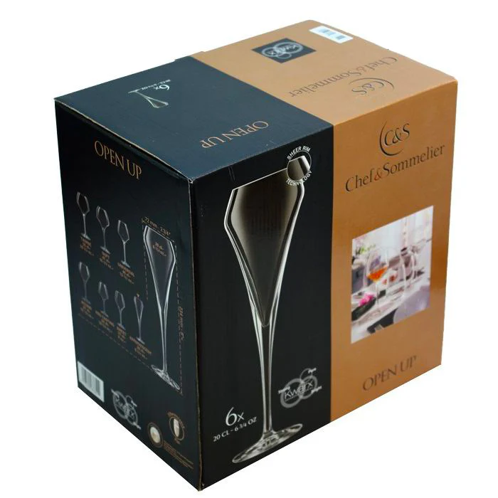 20 cl - Open Up Calice Flute in Vetro - Set 6 Pezzi - Image 4